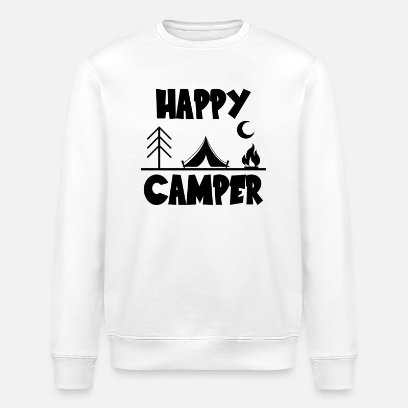Camping camping-car caravane aventure - Sweat bio ROLLER Stanley/Stella Unisexe - blanc
