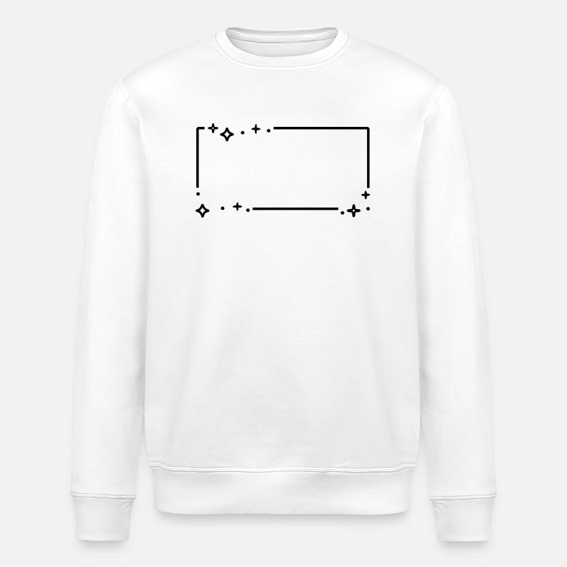 Sternchen Sterne Rahmen - Stanley/Stella Unisex Bio-Sweatshirt ROLLER - Weiß