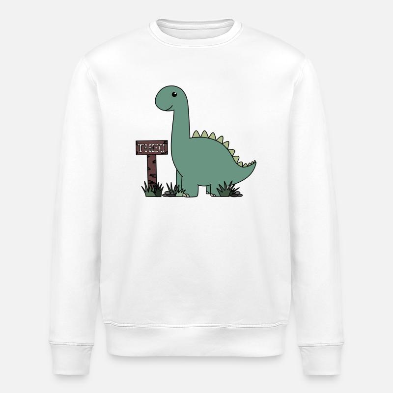 Dino Theo - Stanley/Stella Unisex Bio-Sweatshirt ROLLER - Weiß