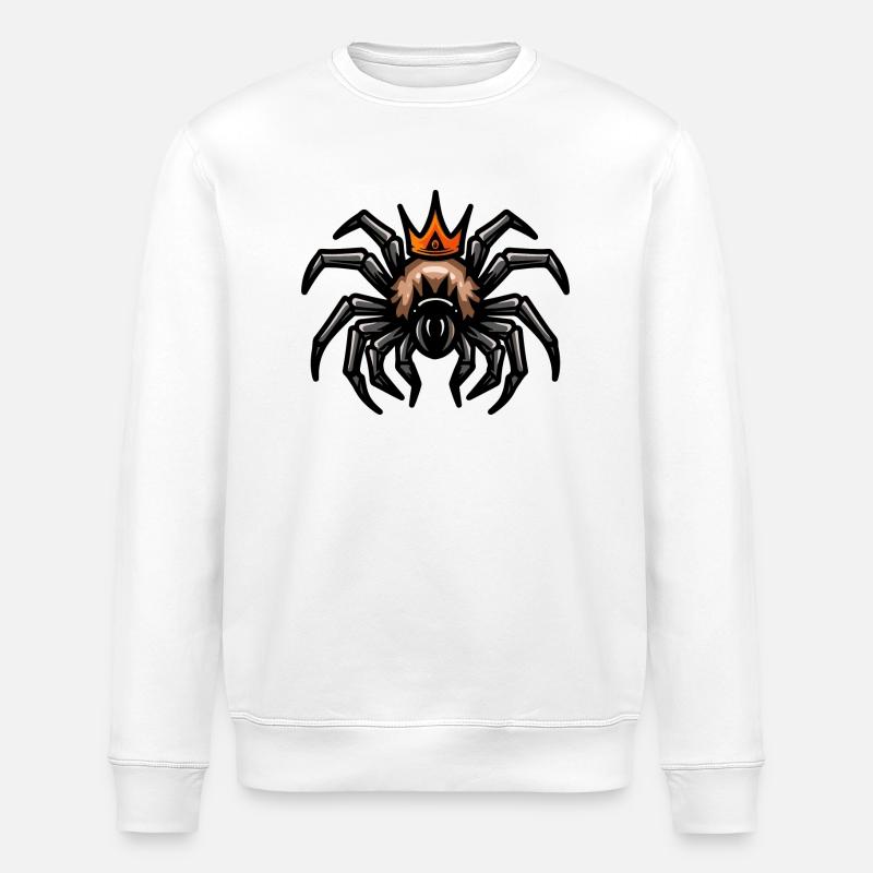Tarantula Cartoon Krone - Stanley/Stella Unisex Bio-Sweatshirt ROLLER - Weiß