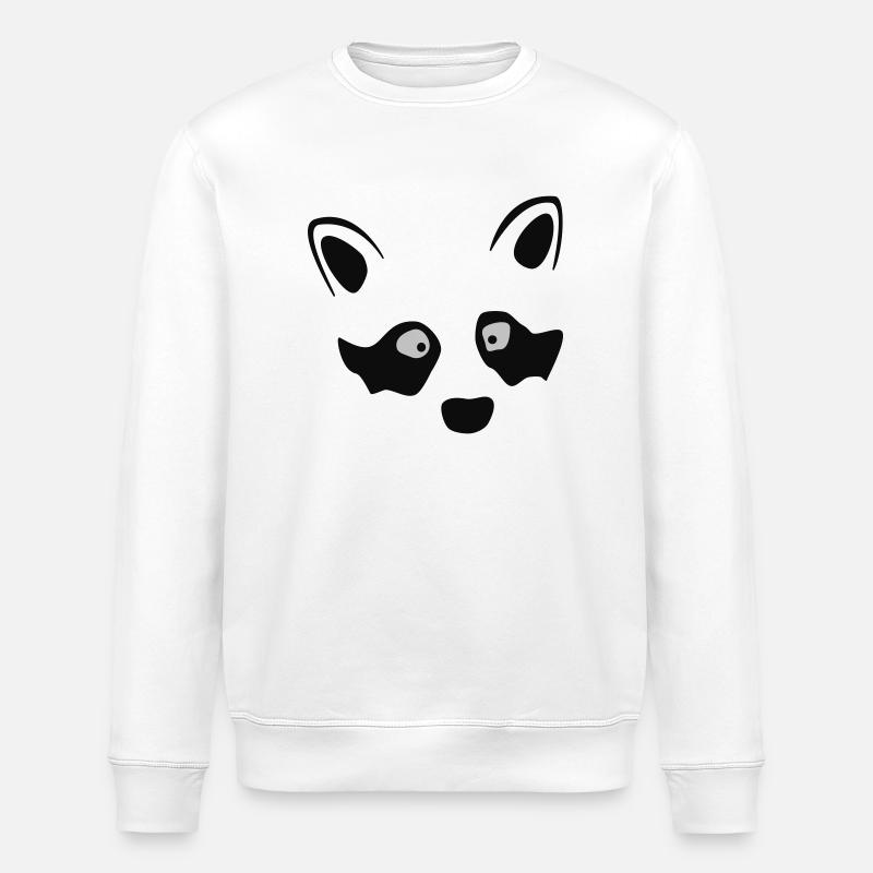 racoon - Stanley/Stella Unisex Bio-Sweatshirt ROLLER - Weiß