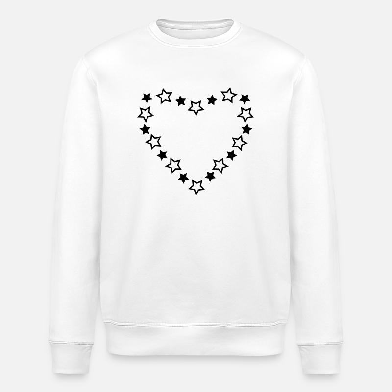 Étoile de coeur! - Sweat bio ROLLER Stanley/Stella Unisexe - blanc