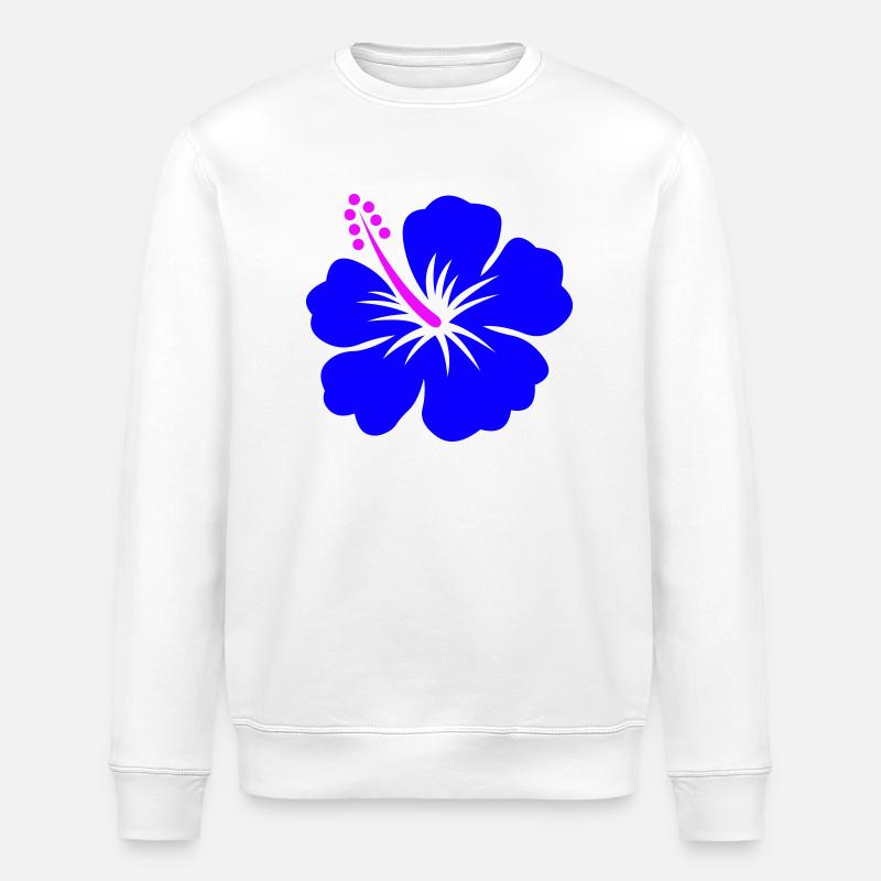 Hibiskus - Stanley/Stella Unisex Bio-Sweatshirt ROLLER - Weiß