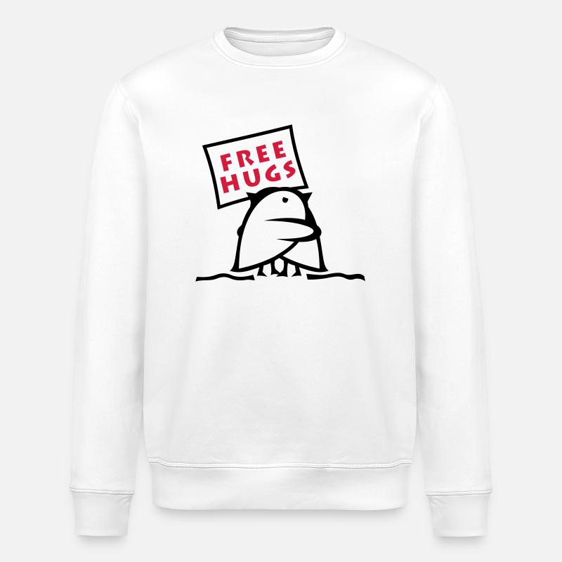 TWEETLERCOOLS - FREE HUGS - Stanley/Stella Unisex Bio-Sweatshirt ROLLER - Weiß