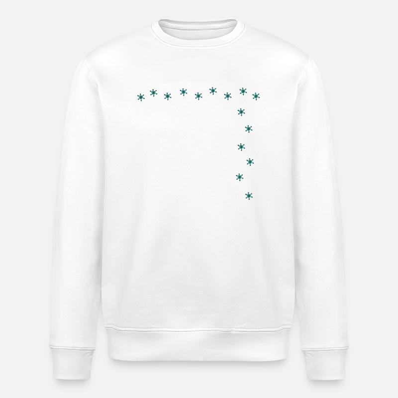 Snowflake Starglitter - Stanley/Stella Unisex Bio-Sweatshirt ROLLER - Weiß