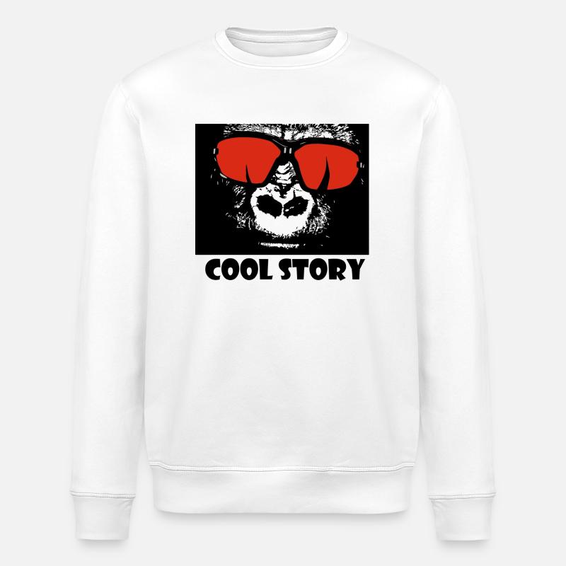 Monkey - Stanley/Stella Unisex Bio-Sweatshirt ROLLER - Weiß