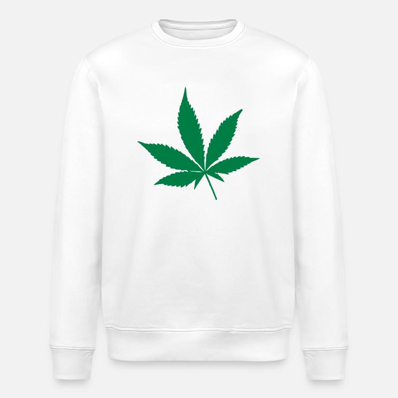 Hanfblatt 2 - Stanley/Stella ROLLER Unisex Organic Sweatshirt - white