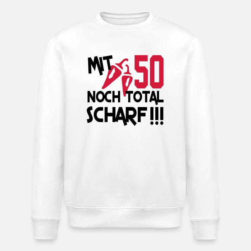 total_scharf_50 - Stanley/Stella ROLLER Unisex Organic Sweatshirt - white