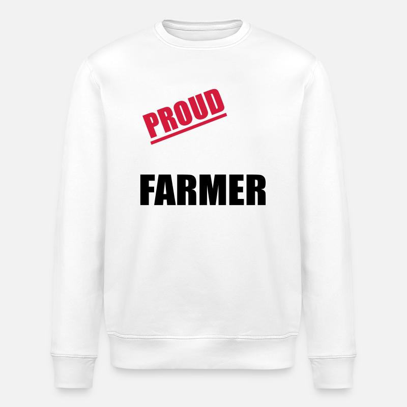 stolzer Landwirt - Stanley/Stella Unisex Bio-Sweatshirt ROLLER - Weiß