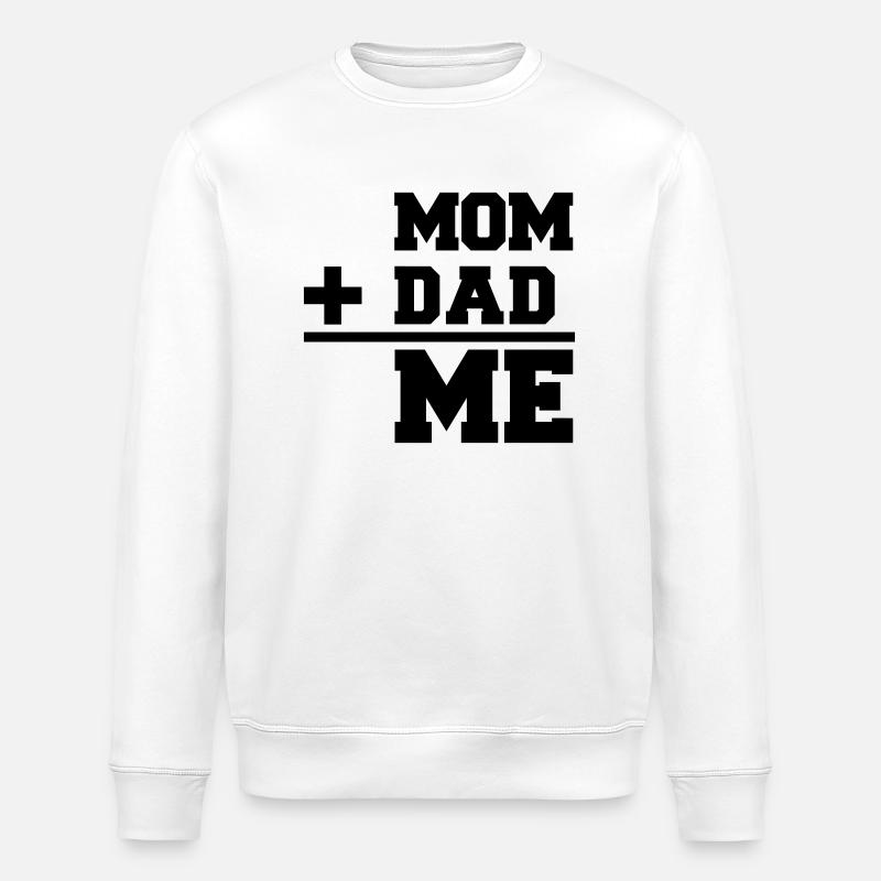 Mom Dad Me - Stanley/Stella ROLLER Unisex Organic Sweatshirt - white