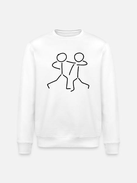 Paartanzen Strichmännchen - Stanley/Stella Unisex Bio-Sweatshirt ROLLER - Weiß
