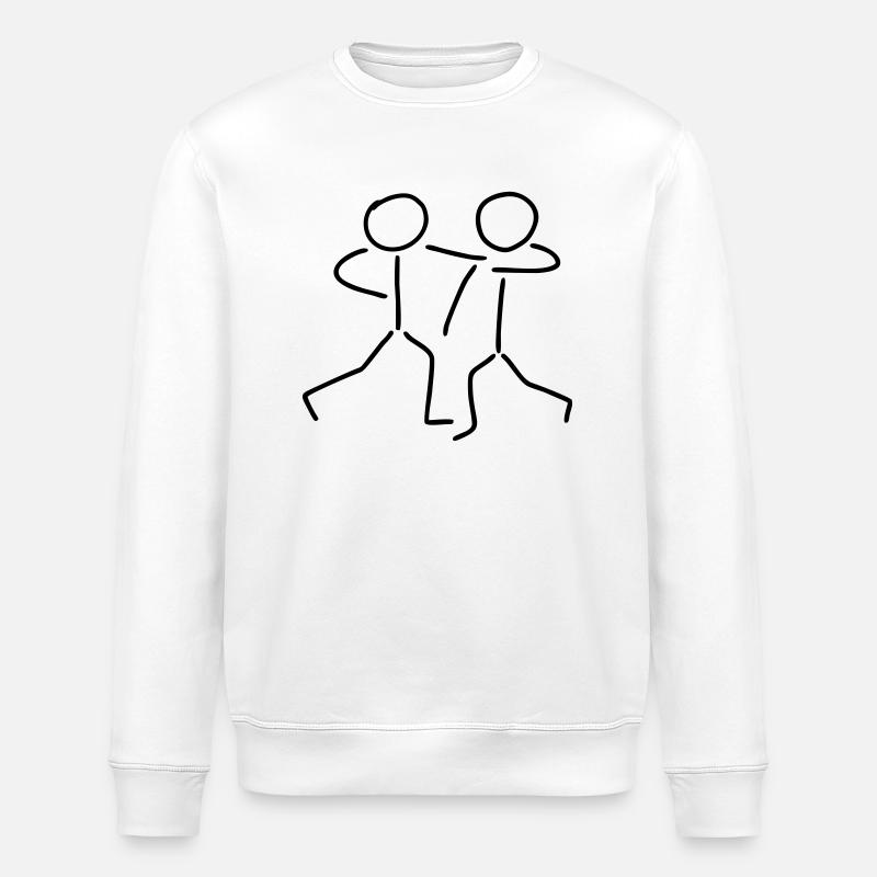 Paartanzen Strichmännchen - Stanley/Stella Unisex Bio-Sweatshirt ROLLER - Weiß