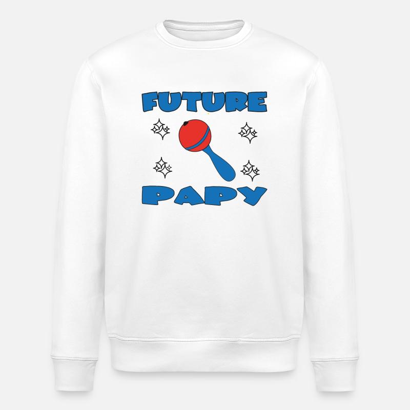 Future papy - Stanley/Stella ROLLER Unisex Organic Sweatshirt - white