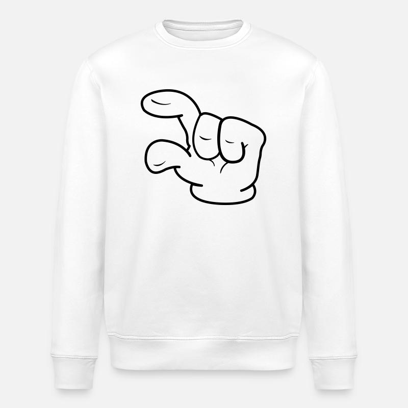 comic_hand_001 - Stanley/Stella ROLLER Unisex Organic Sweatshirt - white