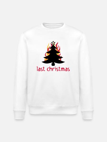 last christmas - Stanley/Stella ROLLER Unisex Organic Sweatshirt - white