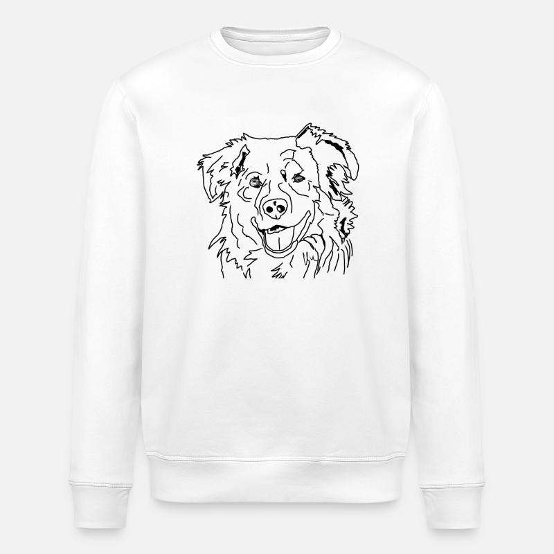 Australian Shepherd - Stanley/Stella Unisex Bio-Sweatshirt ROLLER - Weiß