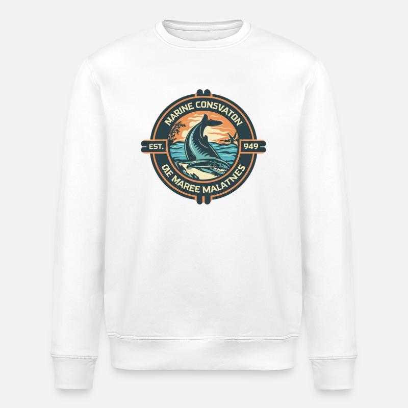 Meeresschutz - Stanley/Stella Unisex Bio-Sweatshirt ROLLER - Weiß