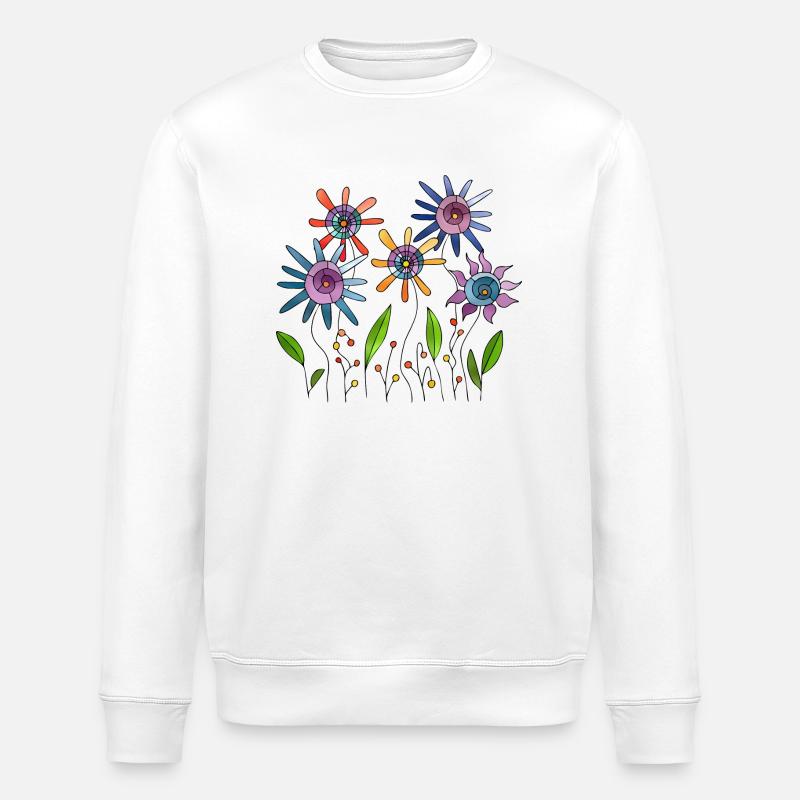 Fleur - Sweat bio ROLLER Stanley/Stella Unisexe - blanc