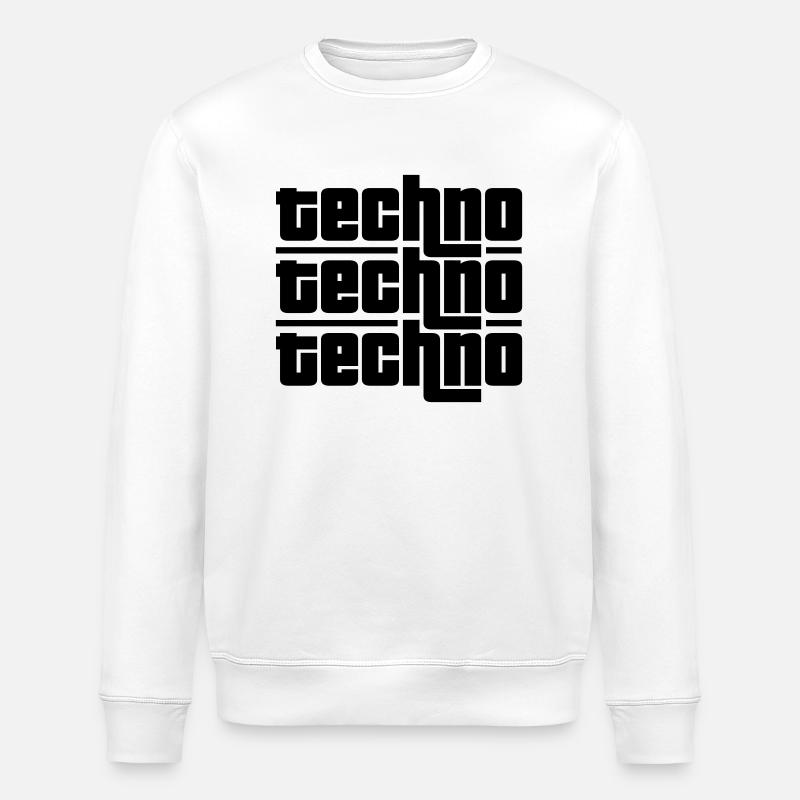 Techno Techno Techno - Stanley/Stella ROLLER Unisex Organic Sweatshirt - white