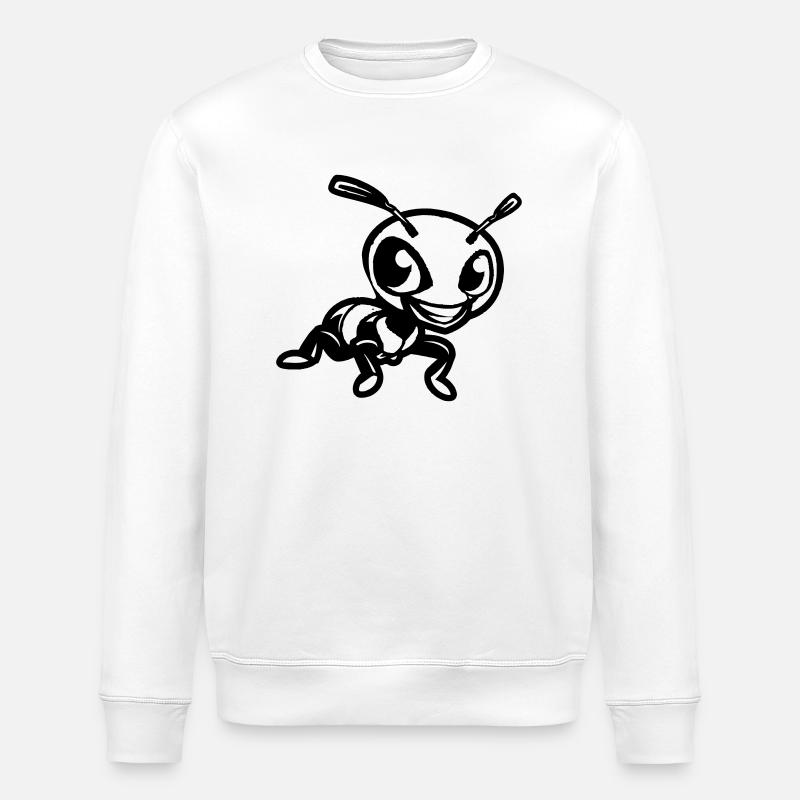 ameise comic - Stanley/Stella Unisex Bio-Sweatshirt ROLLER - Weiß