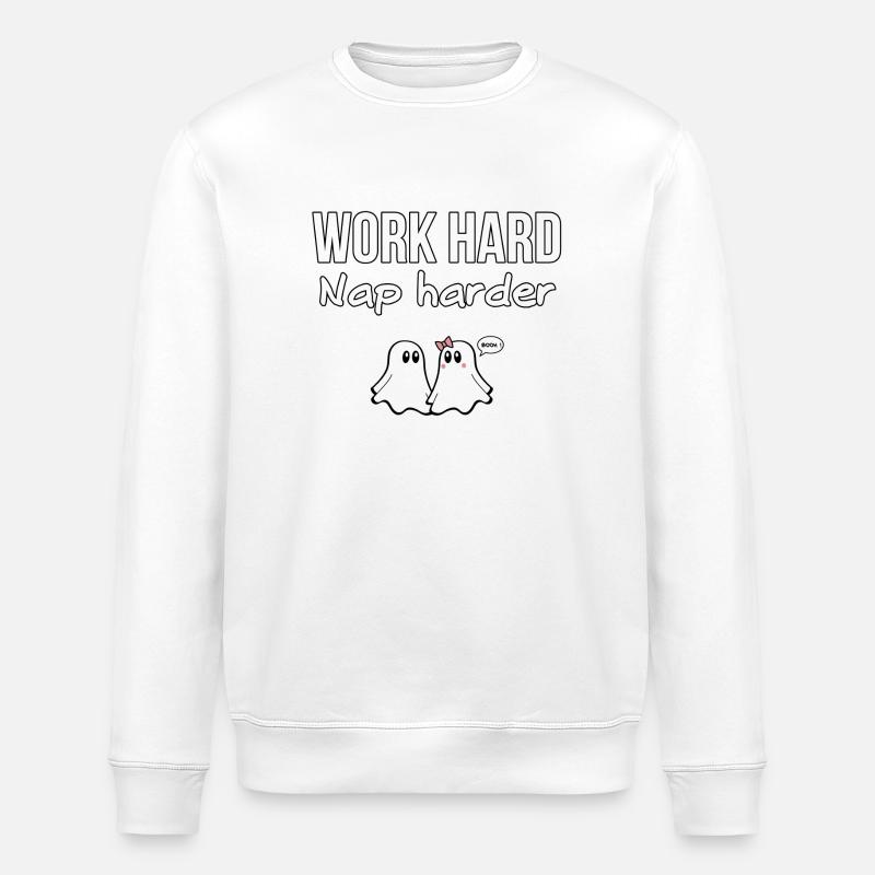 V01 GHOST ZITATE 12 - Stanley/Stella Unisex Bio-Sweatshirt ROLLER - Weiß