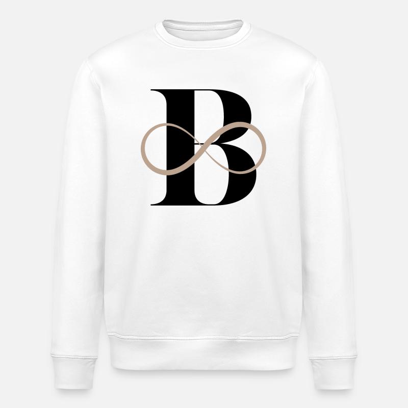 Lettre b infinie - Sweat bio ROLLER Stanley/Stella Unisexe - blanc