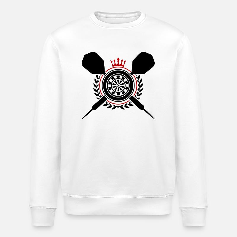 Darts Dartpfeil Dartscheibe - Stanley/Stella Unisex Bio-Sweatshirt ROLLER - Weiß