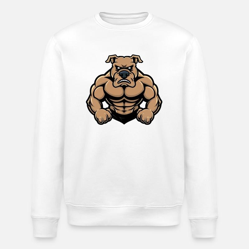 Hund Dog Comic - Stanley/Stella Unisex Bio-Sweatshirt ROLLER - Weiß