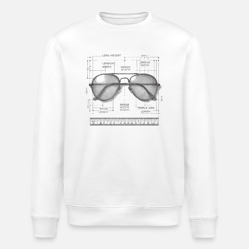 Brille - Stanley/Stella Unisex Bio-Sweatshirt ROLLER - Weiß