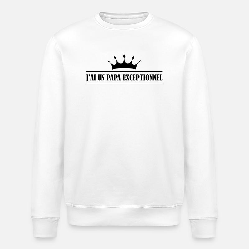 Außergewöhnlicher Vater - Stanley/Stella Unisex Bio-Sweatshirt ROLLER - Weiß