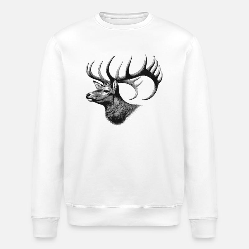 Hirsch - Stanley/Stella Unisex Bio-Sweatshirt ROLLER - Weiß
