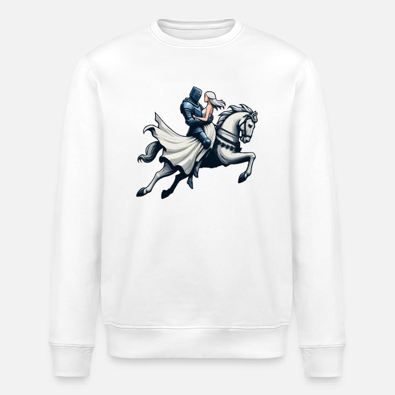 Knight in shining armor - Stanley/Stella ROLLER Unisex Organic Sweatshirt - white