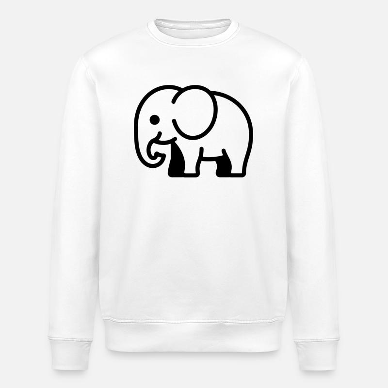 Elefant - Stanley/Stella Unisex Bio-Sweatshirt ROLLER - Weiß