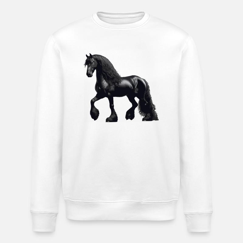 Friesische Pferdeshow - Stanley/Stella Unisex Bio-Sweatshirt ROLLER - Weiß
