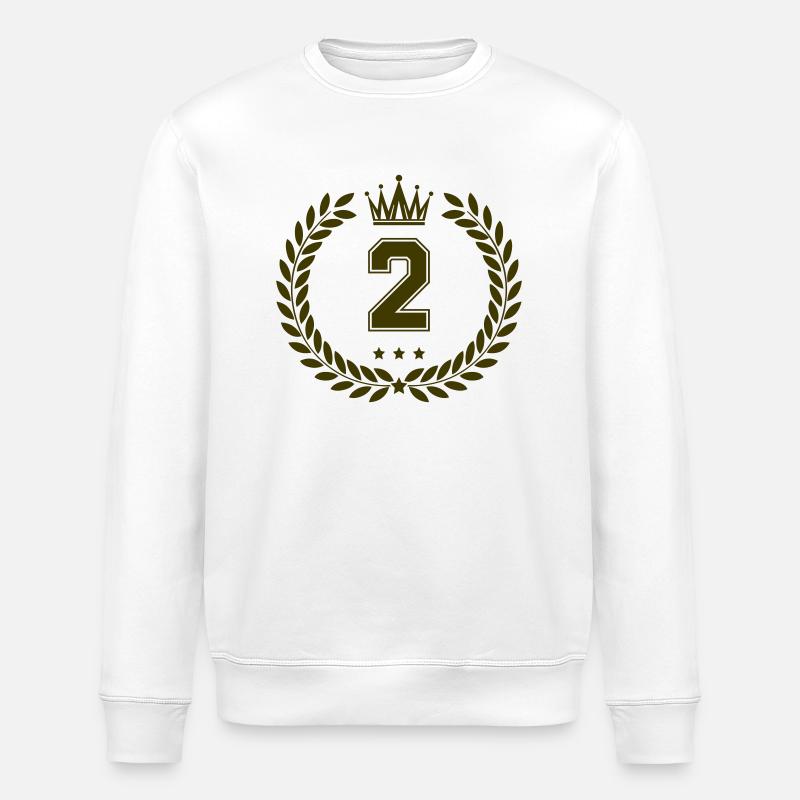 2 kranz - Stanley/Stella Unisex Bio-Sweatshirt ROLLER - Weiß