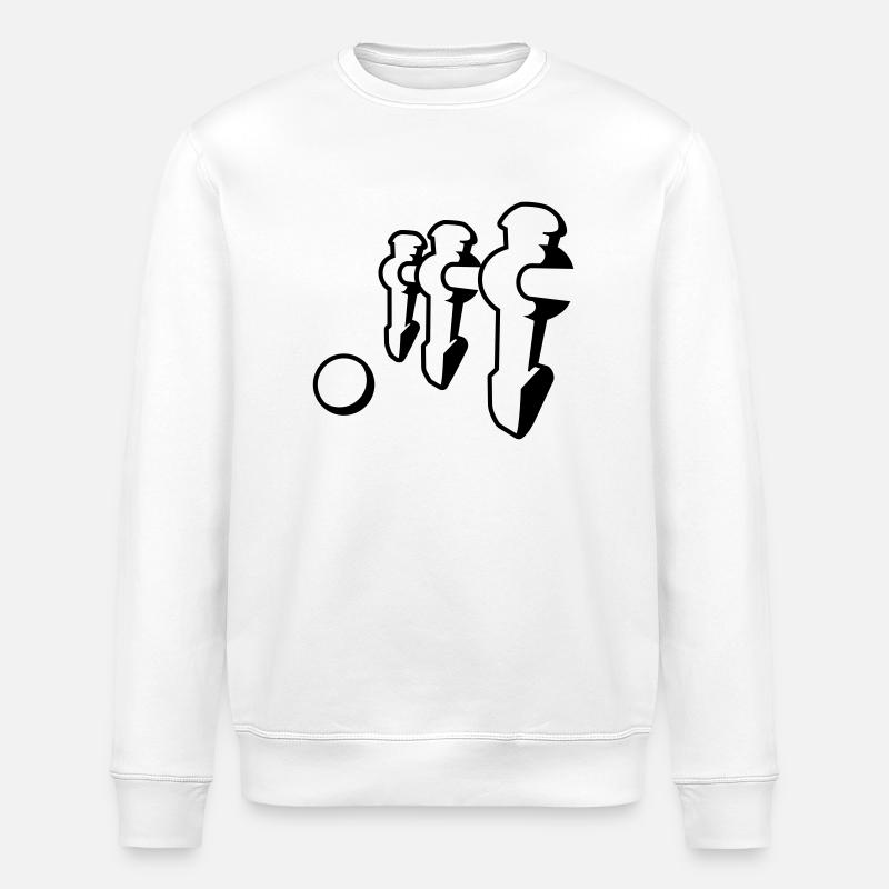 Kicker (outline) - Kicker Shirt - Stanley/Stella ROLLER Unisex Organic Sweatshirt - white