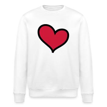 HERZ - Stanley/Stella Unisex Bio-Sweatshirt ROLLER - Weiß - Vorne - Nik (191cm)
