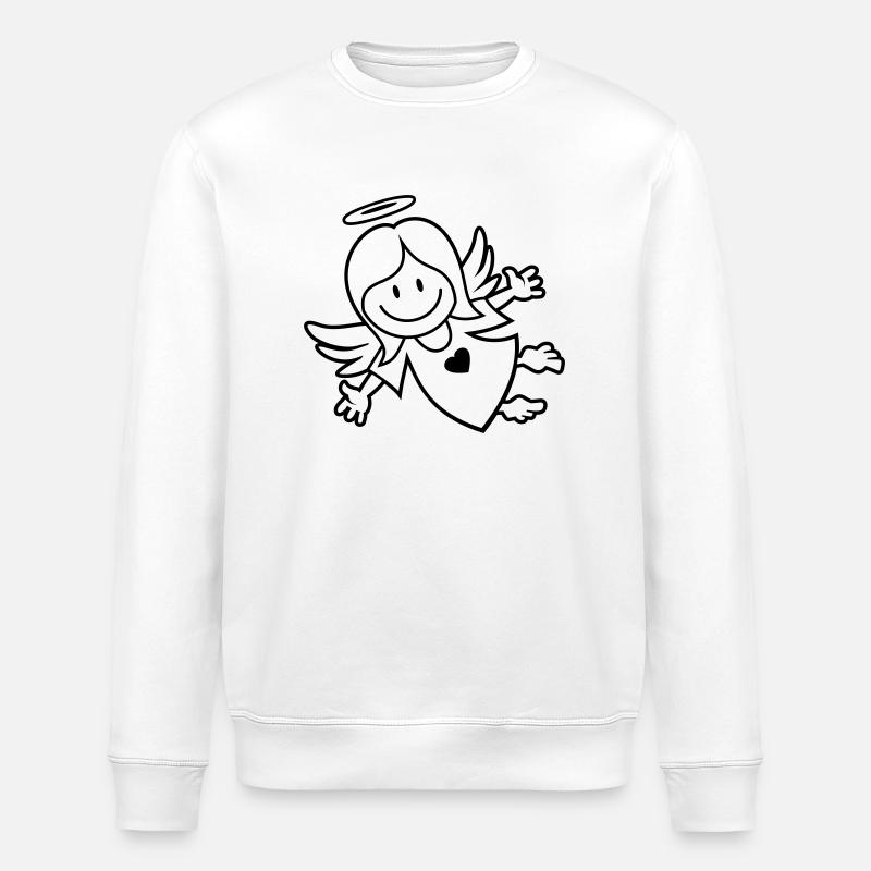 vl064a_engel2_1c - Stanley/Stella Unisex Bio-Sweatshirt ROLLER - Weiß