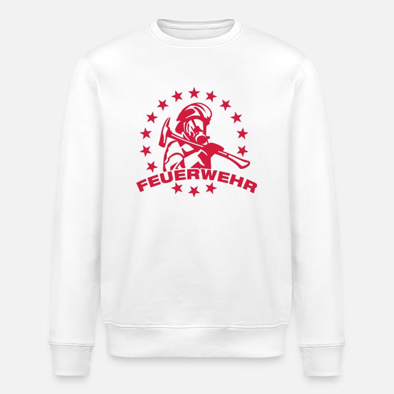 FIREFIGHTER - Stanley/Stella ROLLER Unisex Organic Sweatshirt - white