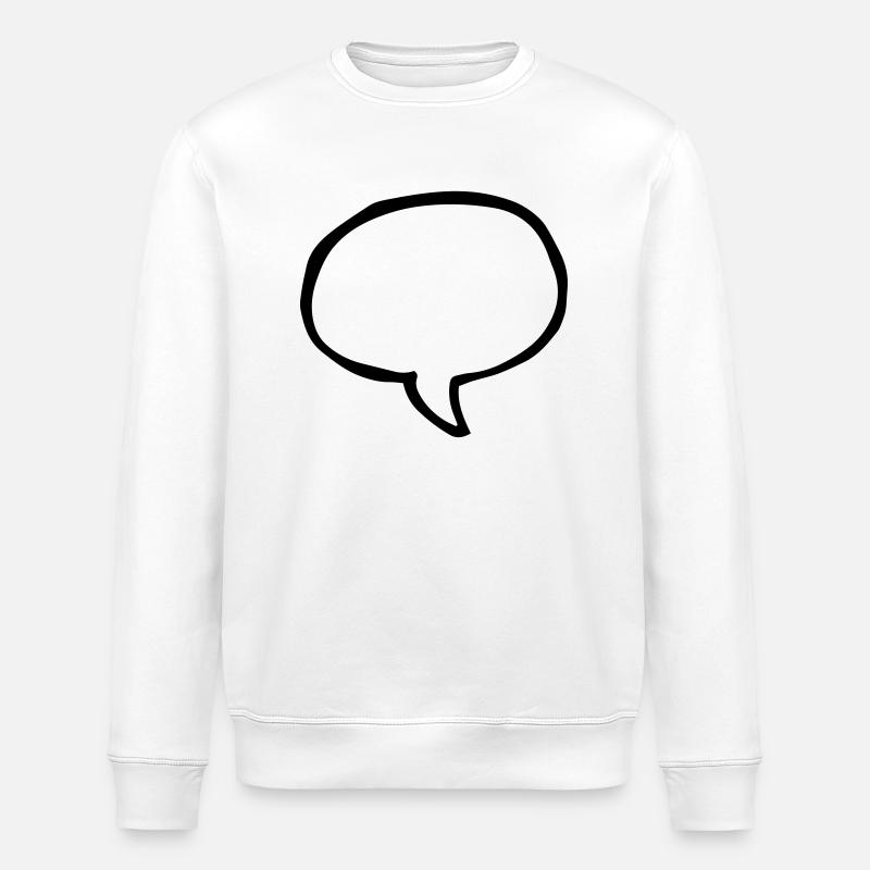 sprechblase, rund, groß - Stanley/Stella Unisex Bio-Sweatshirt ROLLER - Weiß