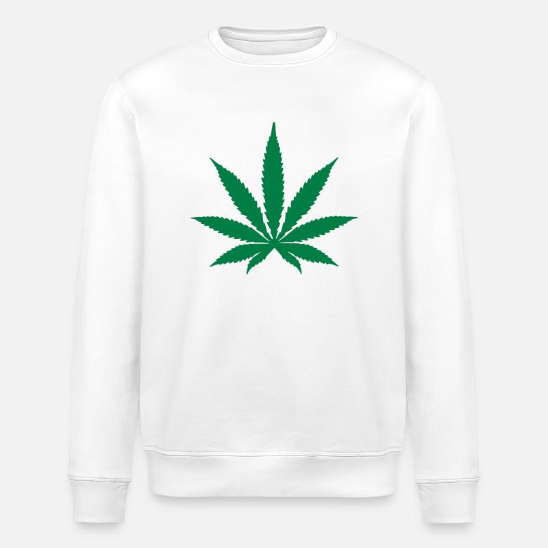 Marijuana - Stanley/Stella ROLLER Unisex Organic Sweatshirt - white