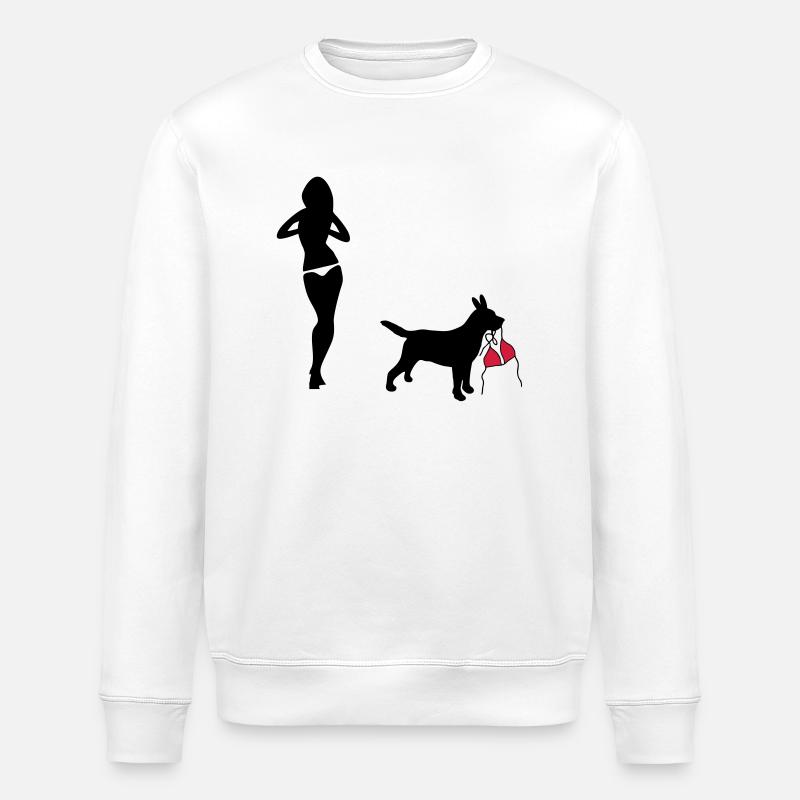 chien - Sweat bio ROLLER Stanley/Stella Unisexe - blanc