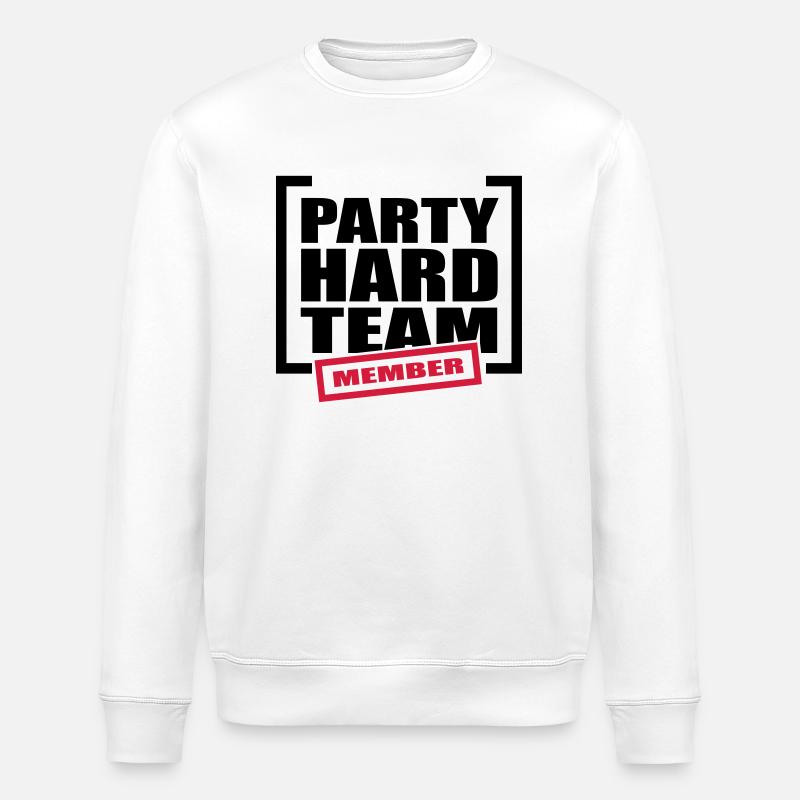Party Hard Team Member - Sweat bio ROLLER Stanley/Stella Unisexe - blanc