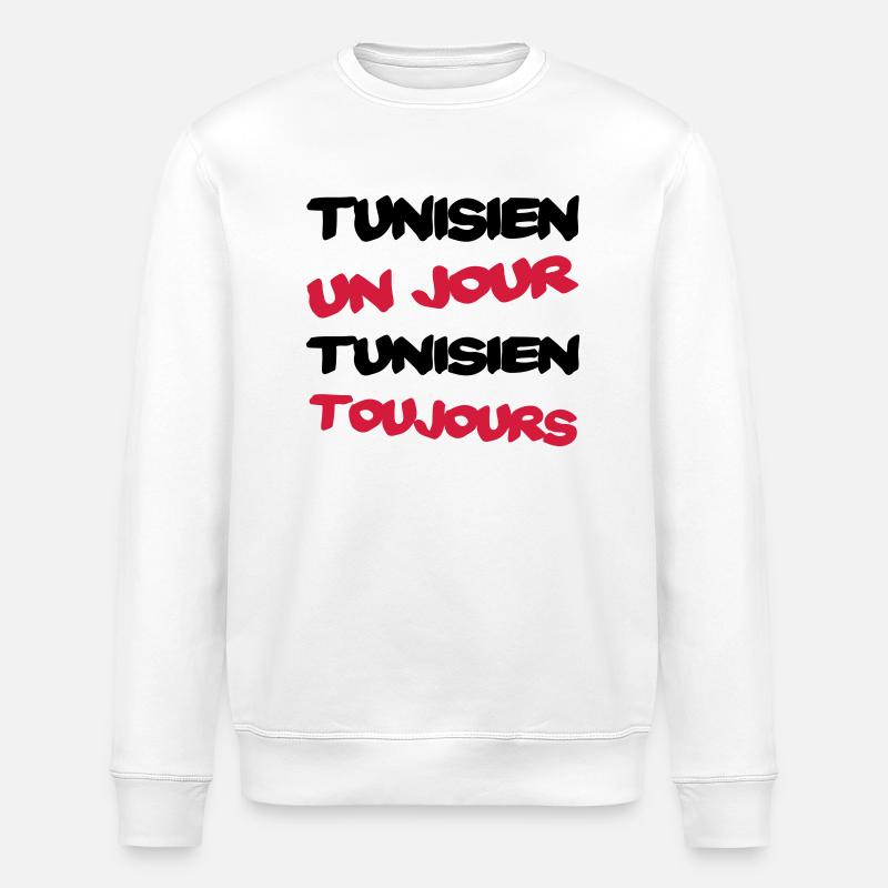 TUNISIEN un jour... - Stanley/Stella Unisex Bio-Sweatshirt ROLLER - Weiß