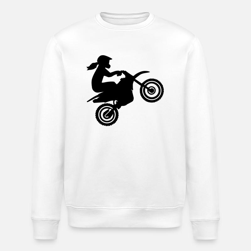 Motocross - Stanley/Stella ROLLER Unisex Organic Sweatshirt - white