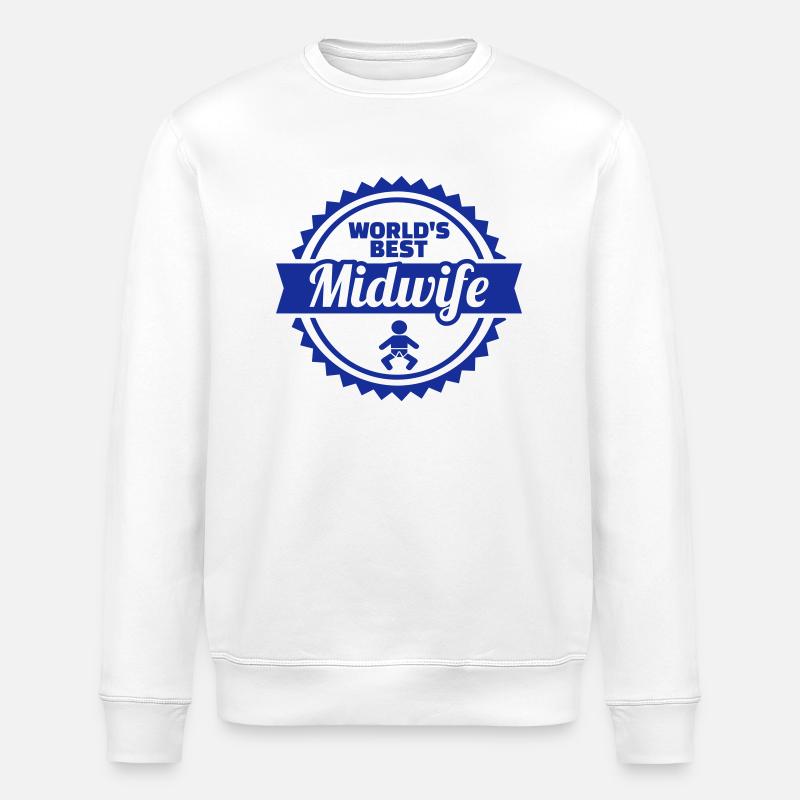 Hebamme - Stanley/Stella Unisex Bio-Sweatshirt ROLLER - Weiß