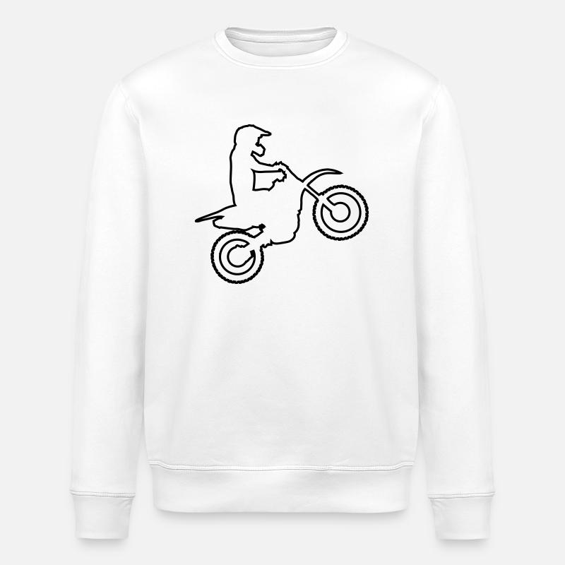 motocross - Stanley/Stella Unisex Bio-Sweatshirt ROLLER - Weiß