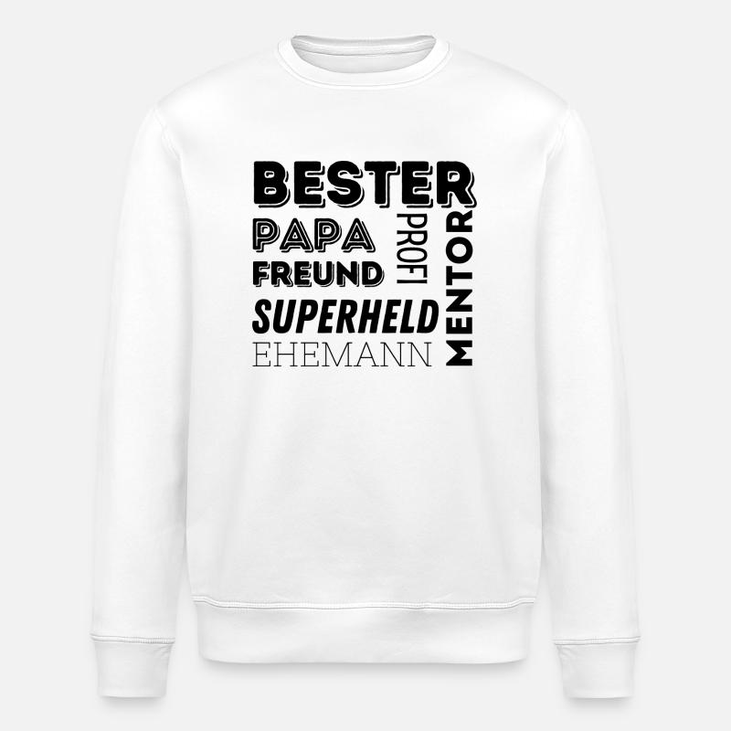 Bester Papa - Stanley/Stella Unisex Bio-Sweatshirt ROLLER - Weiß