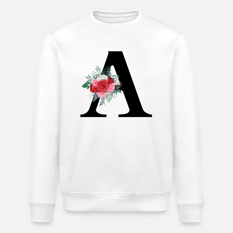 Brief an Red Floral - Stanley/Stella Unisex Bio-Sweatshirt ROLLER - Weiß