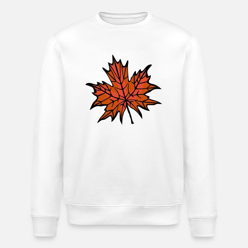 herbstblatt 2 - Stanley/Stella Unisex Bio-Sweatshirt ROLLER - Weiß